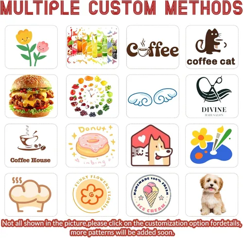Vista 4 de Delantal personalizado con texto de logotipo personalizado para mujeres y hombres, delantal con logotipo personalizado con 2 bolsillos, regalo