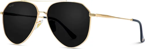 Vista 4 de WearMe Pro Gafas de sol polarizadas aviador para mujeres y hombres protección UV lente reflectante rosa azul aviadores negros