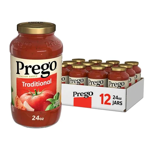 Vista 35 de Prego Tomate grueso con salsa de pasta de ajo y cebolla, tarro de 24 onzas