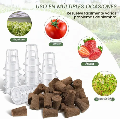 Vista 4 de Jutom - Juego de 60 esponjas hidropónicas para cultivo de semillas