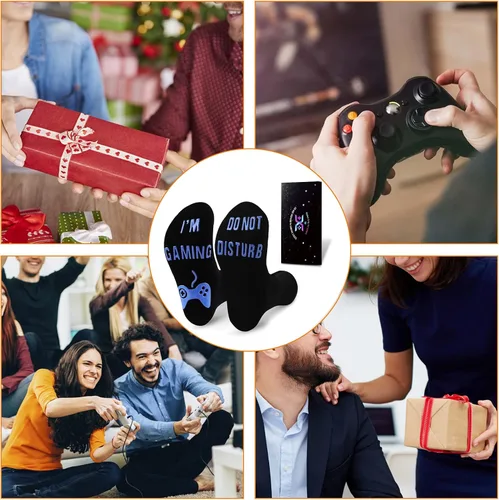 Vista 6 de Calcetines de juego Do Not Disturb, calcetines de gamer, regalos para adolescentes, niños, mujeres, padres, padres, hijos, amantes del juego