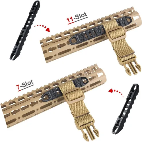 Vista 7 de Aecktech Compatible se ajusta a los rieles MMlocks/KKeymods, accesorios de sección de riel de aluminio de 3 ranuras, 7 ranuras, 11 ranuras