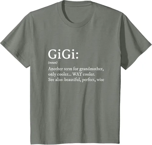 Vista 95 de Gigi Definition - Camiseta de regalo para abuela, cumpleaños y abuela, Negro