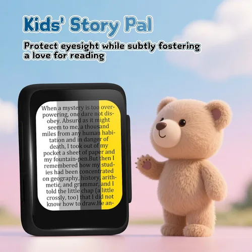 Vista 7 de Reproductor de MP3 para niños con Bluetooth y altavoz, reproductor de música portátil simple para niños, radio FM de 32 GB, lector de libros Negro