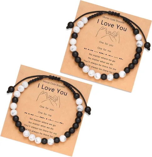 Vista 11 de UNGENT THEM Pinky Promise - Pulsera a juego para parejas, alma gemela, hombre, relación a distancia, regalos para mujeres, hombres, él, ella