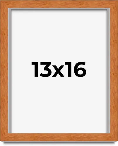 Vista 290 de Marco de 3 x 3 pulgadas de madera maciza de nuez y miel marrón con plexiglás acrílico UV, respaldo de tablero de espuma y accesorios para colgar