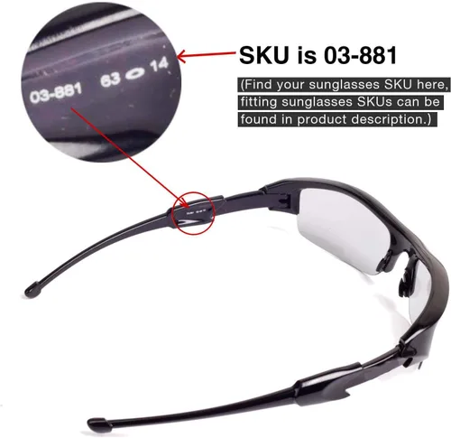 Vista 5 de Walleva Replacement Lenses And Rubber Kit For Oakley Flak Jacket Sunglasses - Multiple Options Available