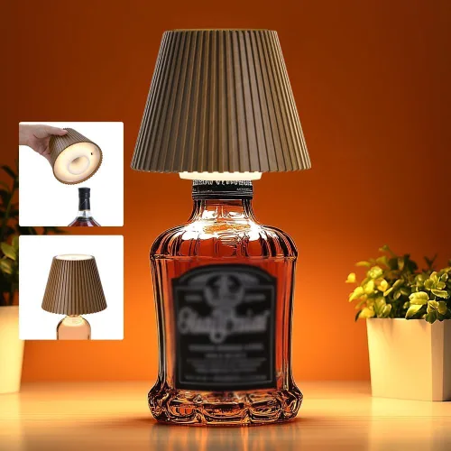 Vista 17 de WILIT Lámpara Inalámbrica de Botella para Botellas de Licor, Lámpara de 3 Niveles de Brillo con Soportes Inalámbricos para Lámparas de Mesa, Luz
