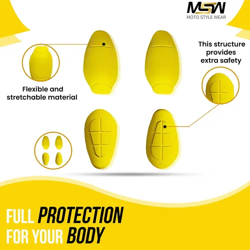 Vista 8 de Paquete de 4 almohadillas de armadura con certificación CE Nivel 2, protectores de rodilla y cadera aprobados para mujeres y hombres, pantalones