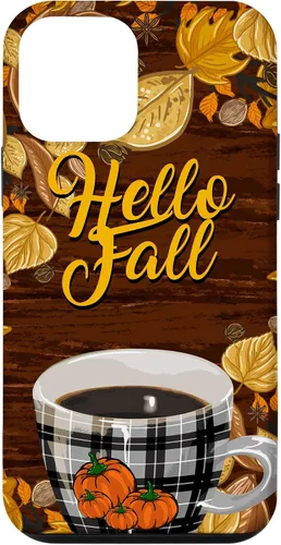 Vista 16 de Funda para iPhone 16 Hello Fall Leaves Coffee Cup Pumpkin Autumn Thanksgiving Case