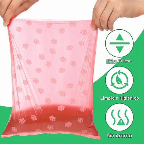 Vista 4 de Thenshop 3000 unidades 200 rollos de bolsas de plástico para excrementos