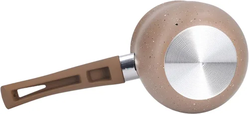 Vista 8 de Sartén pequeña con tapa, olla antiadherente de 1.5 cuartos de galón, calentador de mantequilla de un solo mango y olla de café, compatible
