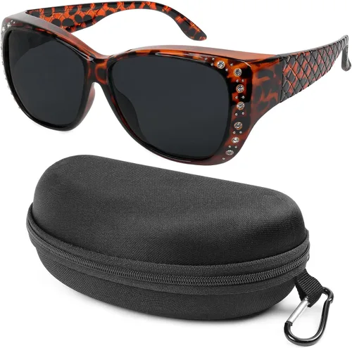 Vista 4 de Gafas de sol que se ajustan sobre gafas para mujer, protección UV, polarizadas y visión nocturna Fitover