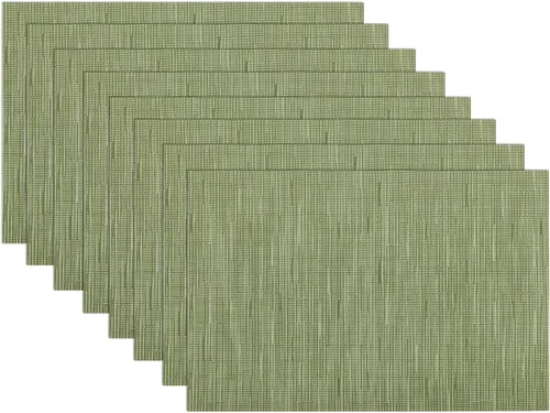 Vista 23 de SHACOS - Caminos de mesa de vinilo tejido, lavables, para uso en interiores o exteriores, fáciles de limpiar