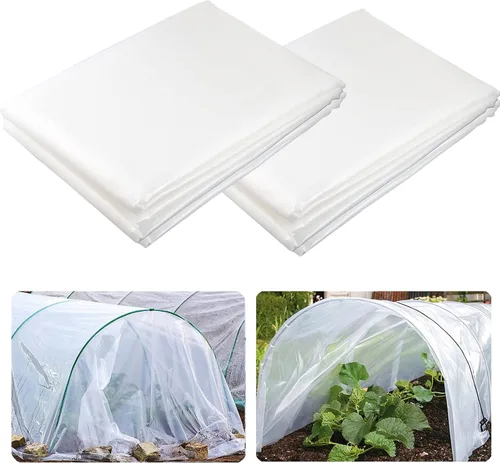 Vista 9 de Yowlieu Lámina de plástico transparente para invernaderos de 6 mil, película de polietileno resistente a los rayos UV de 6.5' x 9.8' cubierta