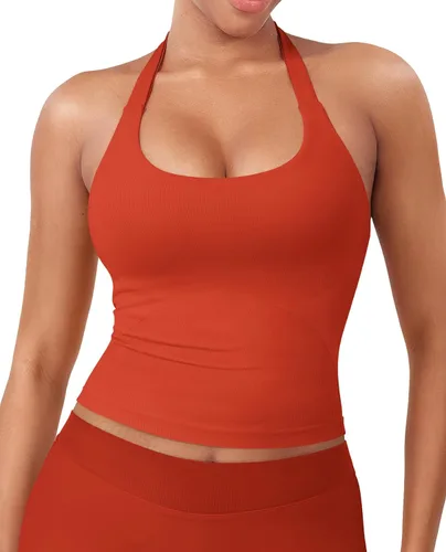 Vista 11 de YEOREO SoftHue Impact Halter - Camiseta sin mangas para mujer Blanco