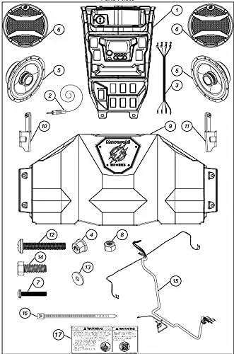 Vista 4 de Sistema de audio completo Kawasaki Teryx KRX 1000 original 2020-2023 99994-1710 (sustituido de 99994-1663)