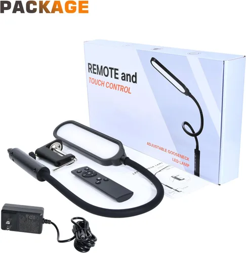 Vista 9 de Lámpara de escritorio con abrazadera LED de 18W 3000LM Negro tinta