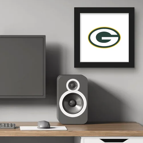 Vista 6 de Trends International Gallery Pops NFL Green Bay Packers - Arte de pared de marca primaria, versión enmarcada negra, 12 x 12 pulgadas
