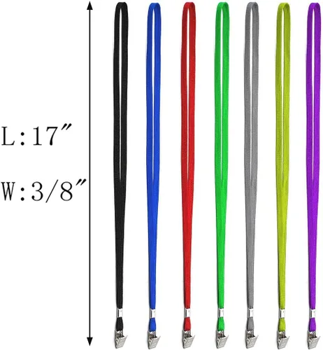 Vista 3 de Lanyards - Lote de 50 tarjetas de identificación con identificación, color azul