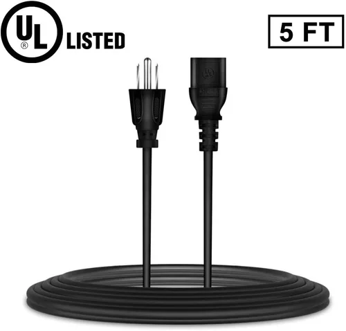 Vista 2 de Cable de alimentación de CA de 5 pies/4.9 ft con certificación UL, cable de enchufe compatible con Pitney Bowes J693 J692 J676 DataMax I-4208