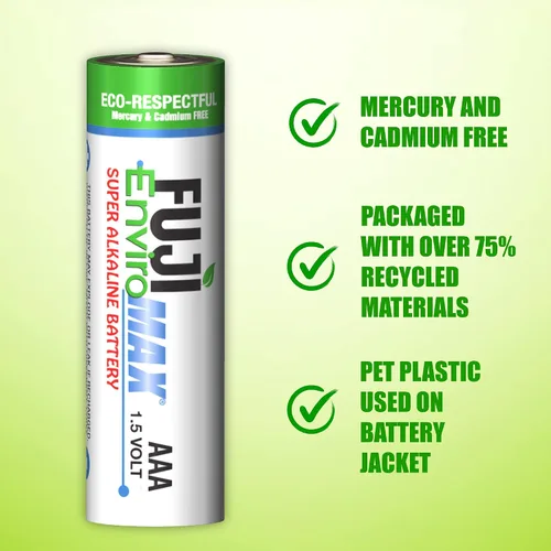 Vista 2 de Fuji Batteries 4400BP2 EnviroMax AAA Super Alcalinas Baterías (paquete de 2), 1 ea