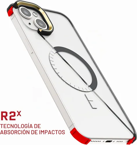 Vista 4 de Ghostek Covert Clear - Funda transparente para iPhone 15 Plus, silicona a prueba de golpes, compatible con accesorios Apple MagSafe, funda Negro