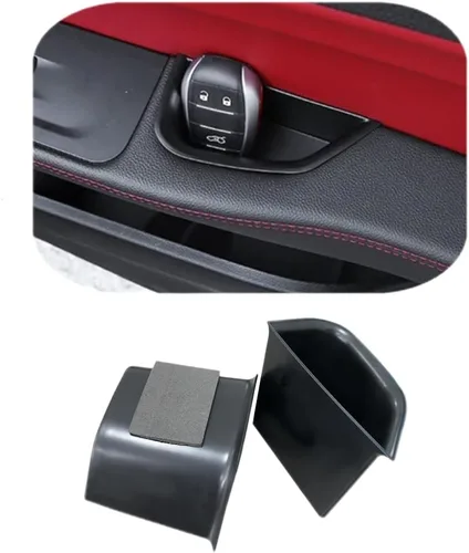 Vista 24 de Manija de bolsillo de almacenamiento lateral delantera, reposabrazos, contenedor de teléfono negro para Mercedes Benz Clase E E350 E400 E500 E63 AMG