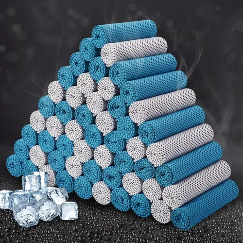 Vista 18 de Honoson Toalla de enfriamiento a granel – Toallas frescas para cuello y cara, microfibra transpirable y deportiva para gimnasio, yoga, viajes