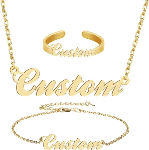 Vista 249 de Personalized Custom Name Pendant Necklace Stainless Steel for Women