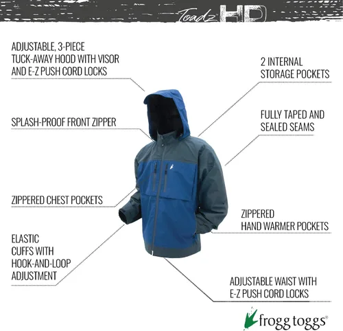 Vista 2 de FROGG TOGGS Chaqueta impermeable impermeable Anura HD para hombre