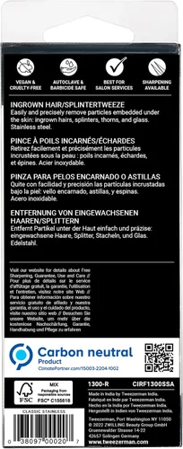 Vista 10 de Tweezerman Pinza para sacar pelos encarnados y astillas , paquete de de 1