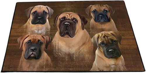 Vista 29 de Doggie of the Day Bullmastiff Dogs Floor Mat - 4th of July Independence Day - Best Dog Doormat - Protector Decor - Unique Portrait Art - Premium
