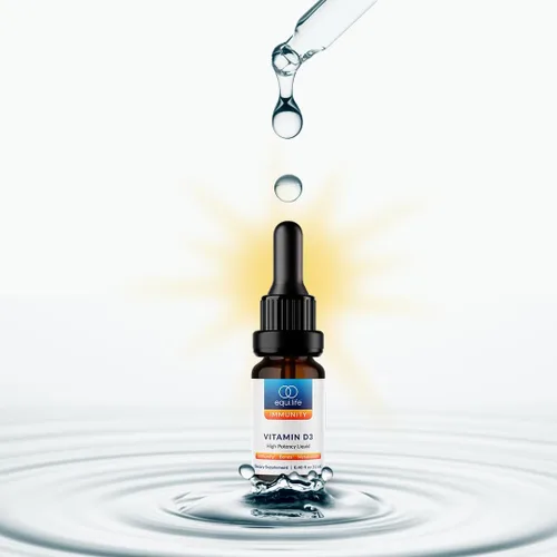 Vista 5 de Equilife Vitamina D3: gotas líquidas de alta potencia para una fácil digestión y absorción, apoya la función inmunológica, promueve la salud ósea