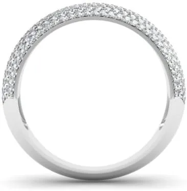 Vista 4 de Dazzlingrock Collection Anillo de boda de oro de 18 quilates con diamante redondo de 0,90 quilates