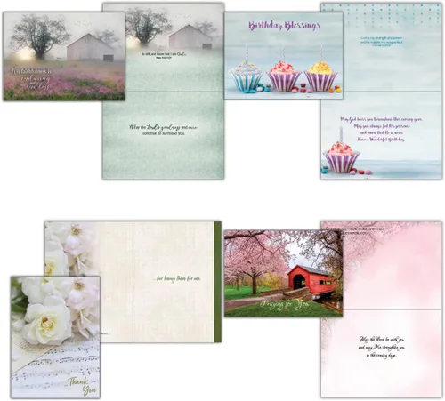 Vista 8 de 48 tarjetas de felicitación religiosas para todas las ocasiones, paquete económico 1, versión King James, tarjetas de felicitación basadas en la fe