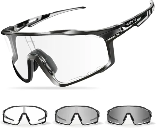 Vista 8 de Gafas de ciclismo fotocromáticas para hombres y mujeres, UV400 gafas de sol deportivas para MTB, equitación, correr, pesca, béisbol