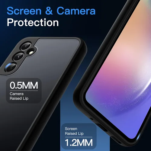 Vista 6 de JETech Funda mate para Samsung Galaxy A54 5G de 6.4 pulgadas, funda protectora delgada translúcida esmerilada para teléfono, antihuellas dactilares