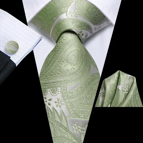 Vista 229 de Dubulle Corbata tejida de cachemira para hombre y gemelos de pañuelo para hombre, conjunto de gemelos para boda formal y negocios
