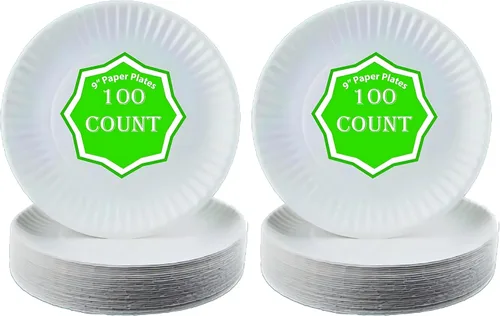Vista 13 de Perfect Stix Plato de papel 9-100 platos de papel, 9 pulgadas, blanco (paquete de 100)