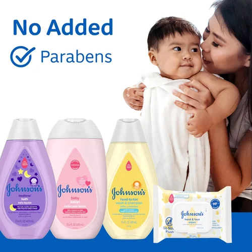 Vista 6 de Johnson's Baby Aquí Viene Bebé - Set de regalo para bebés, esenciales para nuevos padres con loción hidratante, baño relajante, gel de baño