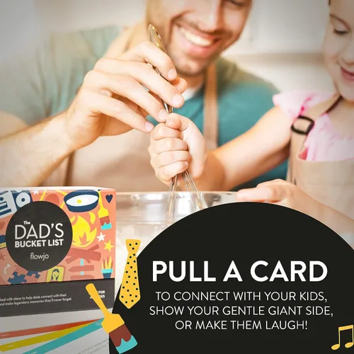Vista 5 de Flowjo Lista de deseos para papá - Juegos familiares divertidos y emocionantes para todos - Juegos de cartas únicos para papás y niños - Gran regalo