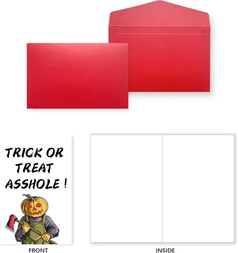 Vista 6 de Divertida tarjeta de Halloween, tarjeta de felicitación de humor para novio, novia, pareja, tarjeta de amor travieso para padres, espeluznante grito