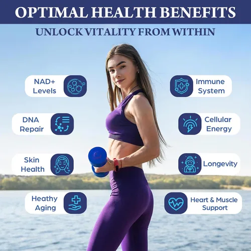 Vista 3 de NMNH Strengthen Alternativa con Trigonelina HCL 500mg y Resveratrol 100mg Suplemento NAD para mujeres y hombres Extracción de plantas NAD+