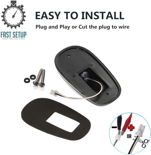 Vista 4 de 5 luces de marcador de cabina, lente ahumada, luz LED ámbar para techo de cabina, accesorios de luces con paquete de cableado compatibles