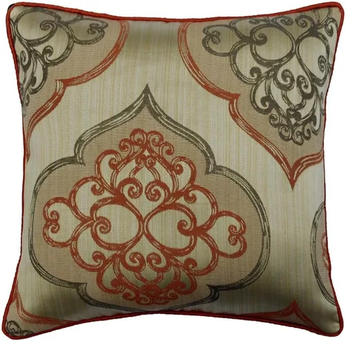 Vista 9 de The HomeCentric Fundas de cojín para sofá, color borgoña de 14 x 14 pulgadas, fundas de almohada de seda jacquard para sofá, diseño de damasco