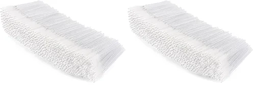 Vista 10 de Tbestmax 50 varitas de rímel desechables, brocha de cristal para extensiones de pestañas, pestañas de ojos y cepillo de maquillaje (blanco)