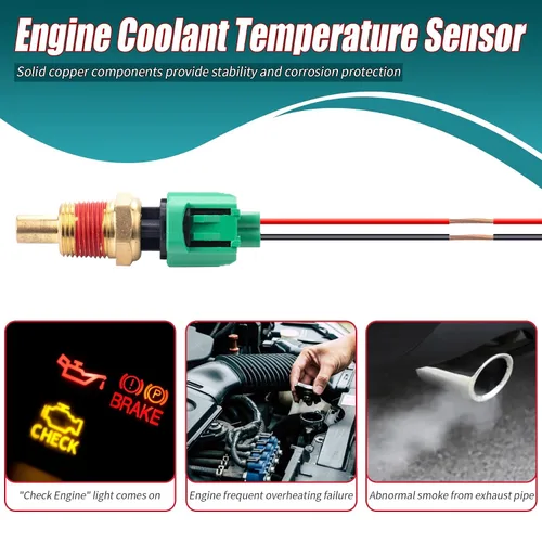 Vista 5 de Sensor de temperatura del refrigerante del motor 5S1500 56027873 con cableado del conector