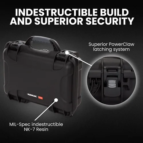 Vista 2 de Nanuk 909 Estuche rígido impermeable con inserto de espuma - Negro