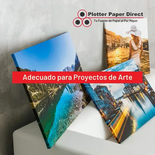Vista 4 de Plotter Paper Direct Rollo de lona mate de poliéster de alta calidad de 13 x 40 pies, 500 denier, secado rápido, compatible con impresora